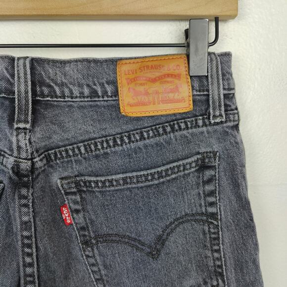 Levis Wedgie Straight Jeans Womens 27 That Girl Charcoal Straight Leg Stretch - Picture 4 of 10